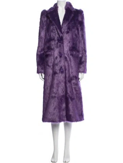 Pre-owned Stand Studio Faux Fur Coat In Purple