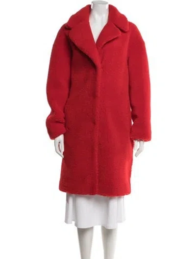 Pre-owned Stand Studio Faux Fur Coat In Red