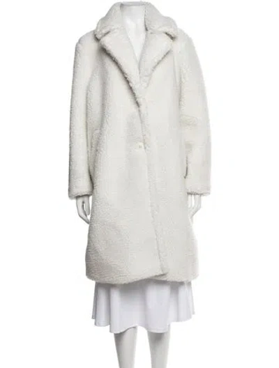 Pre-owned Stand Studio Faux Fur Coat In White