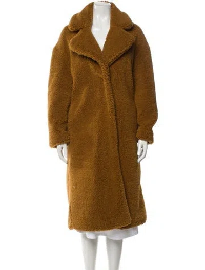 Pre-owned Stand Studio Faux Fur Faux Fur Coat In Brown
