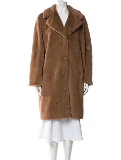 Pre-owned Stand Studio Faux Fur Faux Fur Coat In Brown