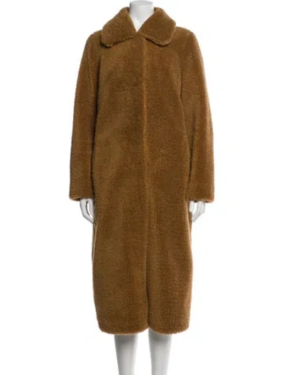 Pre-owned Stand Studio Faux Fur Faux Fur Coat In Brown