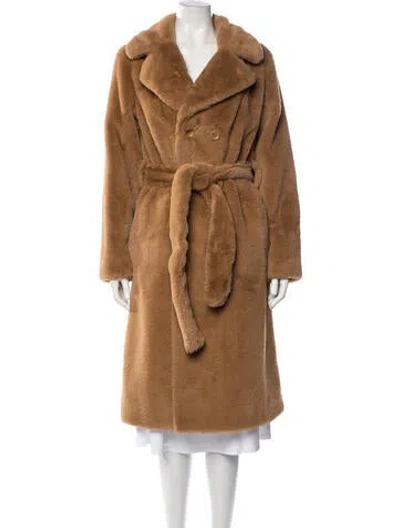 Pre-owned Stand Studio Faux Fur Faux Fur Coat In Brown