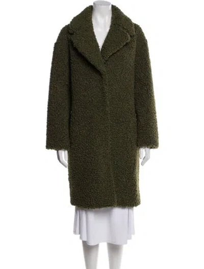 Pre-owned Stand Studio Faux Fur Faux Fur Coat In Green