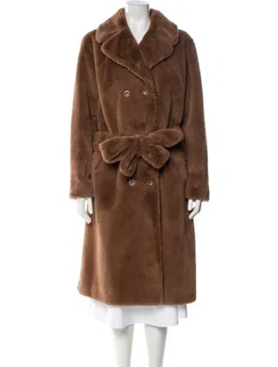 Pre-owned Stand Studio Faux Fur Faux Fur Coat In Neutral