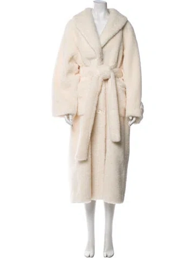 Pre-owned Stand Studio Faux Fur Faux Fur Coat In Neutral