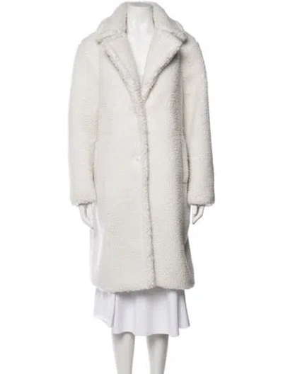 Pre-owned Stand Studio Faux Fur Faux Fur Coat In Neutrals
