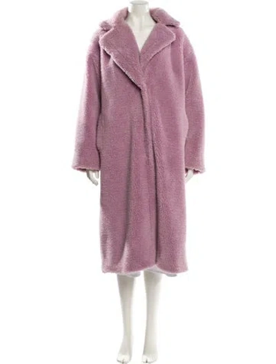 Pre-owned Stand Studio Faux Fur Faux Fur Coat In Purple
