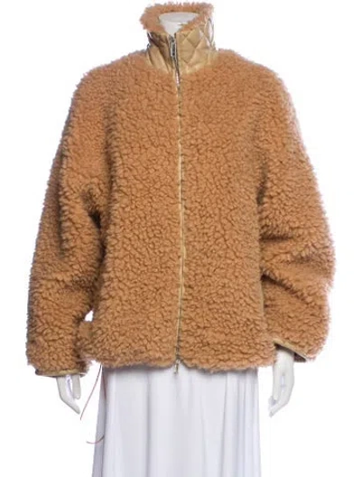 Pre-owned Stand Studio Faux Fur Faux Fur Jacket In Brown