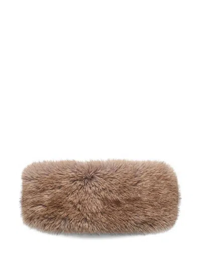 Stand Studio Faux-fur Headband In Brown