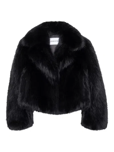 Stand Studio Faux-fur Jacket In Black