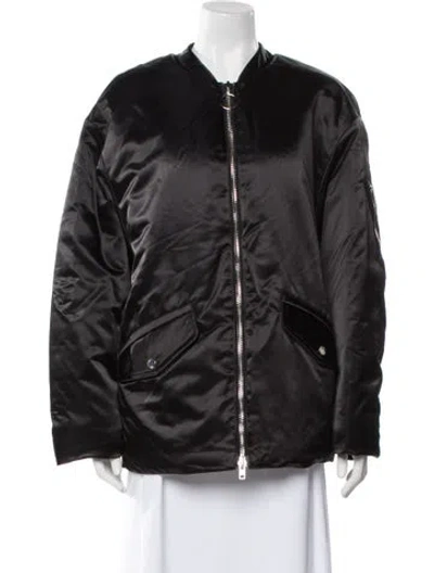 Pre-owned Stand Studio Faux Fur Jacket In Black