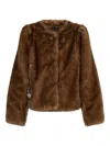 Stand Studio Faux-fur Jacket In Brown