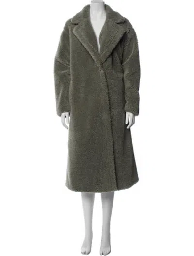 Pre-owned Stand Studio Faux Fur Jacket In Grey