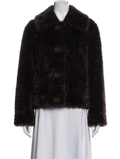 Pre-owned Stand Studio Faux Fur Jacket In Multi