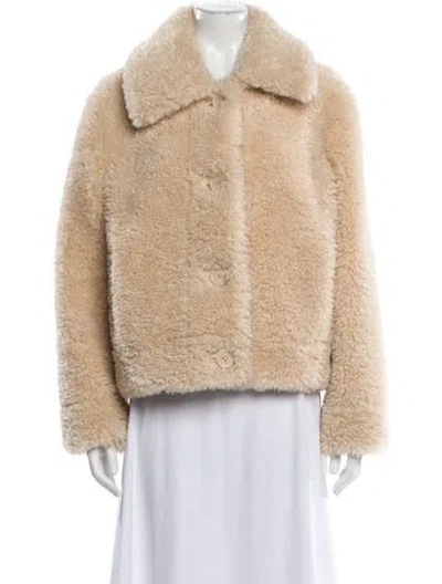 Pre-owned Stand Studio Faux Fur Jacket In Neutral
