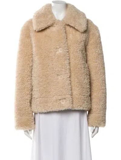 Pre-owned Stand Studio Faux Fur Jacket In Neutral