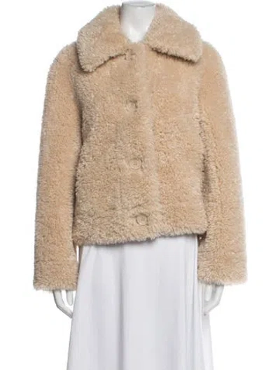 Pre-owned Stand Studio Faux Fur Jacket In Neutrals