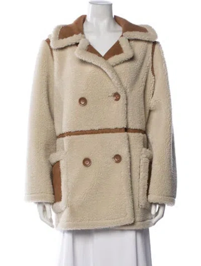 Pre-owned Stand Studio Faux Fur Jacket In Neutrals