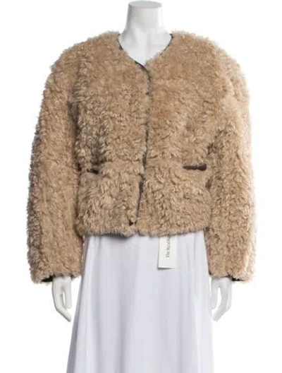 Pre-owned Stand Studio Faux Fur Jacket In Neutrals