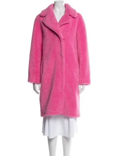 Pre-owned Stand Studio Faux Fur Jacket In Pink