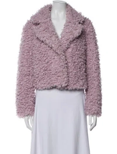 Pre-owned Stand Studio Faux Fur Jacket In Purple