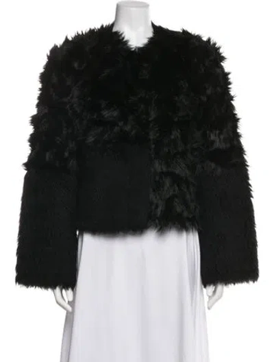 Pre-owned Stand Studio Faux Fur Jacket W/ Tags In Black