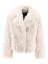 Stand Studio Samara Faux Fur Jacket In White