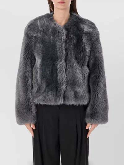 Stand Studio Faux Fur Patchwork Short Coat
