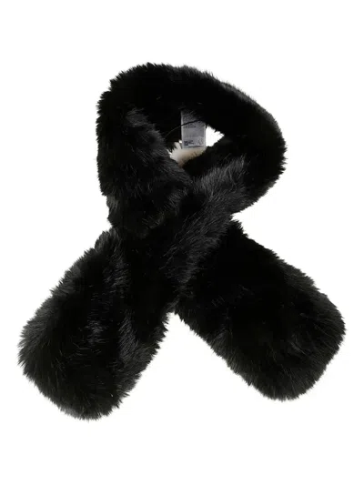 Stand Studio Faux-fur Scarf In Black