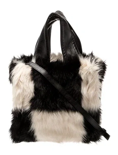 Pre-owned Stand Studio Faux Fur Shoulder Bag In Multi
