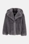 Stand Studio Faux Fur Valentina Jacket In Gray