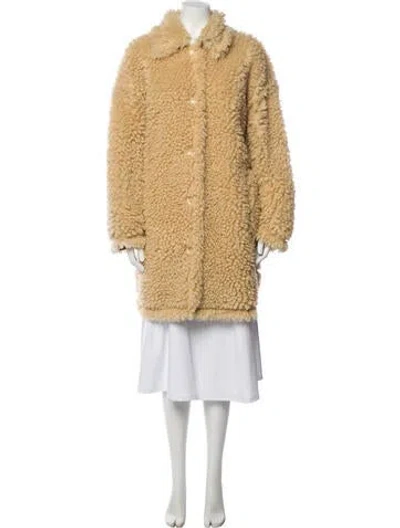 Pre-owned Stand Studio Faux Fur Vest In Brown