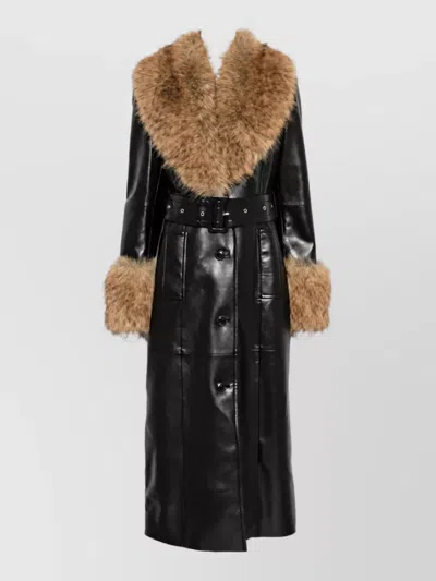Stand Studio Estella Faux Leather Coat In Black