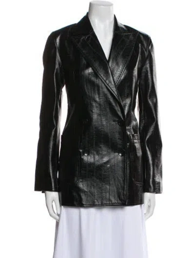 Pre-owned Stand Studio Faux Leather Coat In Black