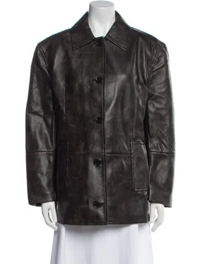 Pre-owned Stand Studio Faux Leather Jacket In Black