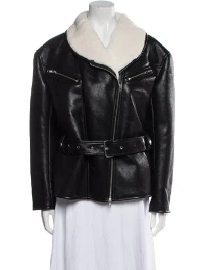 Pre-owned Stand Studio Faux Leather Jacket W/ Tags In Black