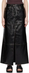 Stand Studio Faux Leather Skirt With Belt Loops In Black