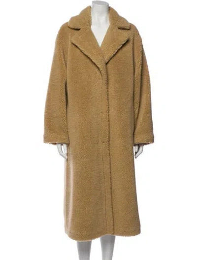 Pre-owned Stand Studio Faux Shearling Coat In Brown