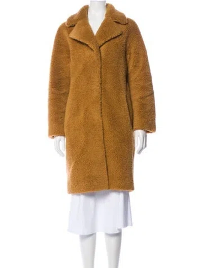 Pre-owned Stand Studio Faux Shearling Faux Fur Jacket In Brown