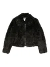 Stand Studio Zaylee Faux Fur Jacket In Black