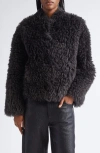 Stand Studio Faux Shearling Jacket In Black