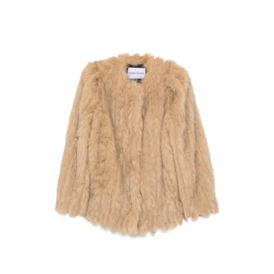 Stand Studio Faux-fur Jacket In Brown