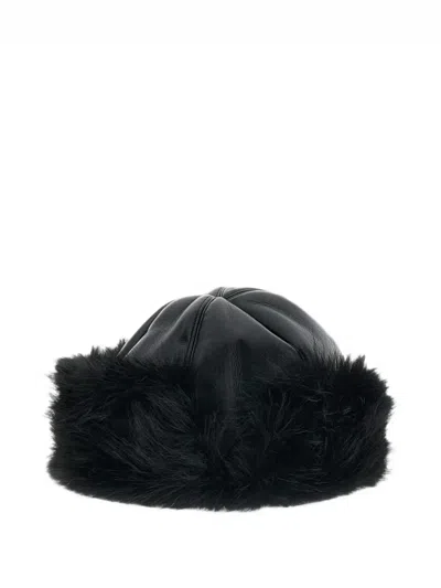 Stand Studio Faux-fur Trim Sable Hat In Black