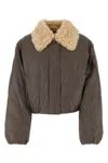 Stand Studio Brown Synthetic Leather Fran Padded Jacket