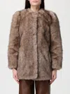 Stand Studio Fur Coat  Woman Color Beige In Neutral