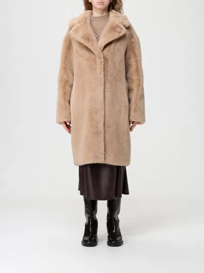 Stand Studio Fur Coat  Woman Color Beige In Neutral