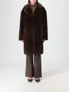 Stand Studio Camille Cocoon Leopard-print Faux Fur Coat In Brown