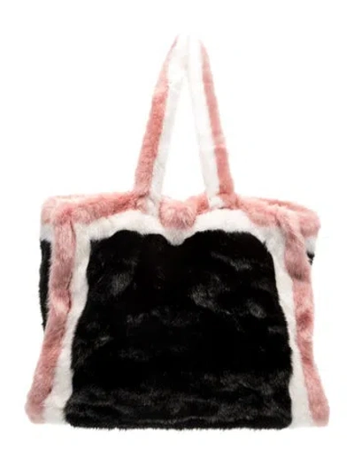 Pre-owned Stand Studio Fur Evening Bag In Black