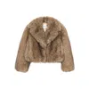 Stand Studio Smara Faux Fur Jacket In Brown
